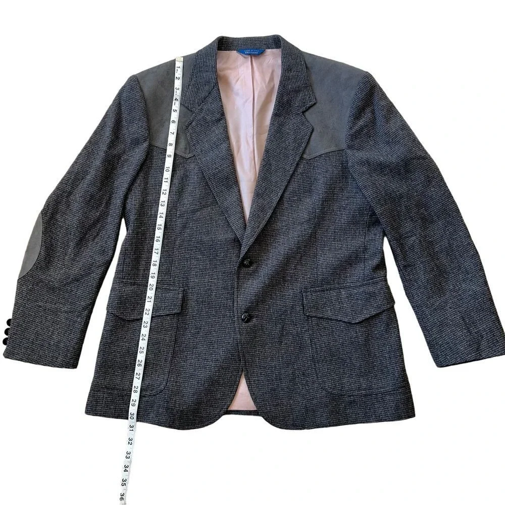 Pendleton Men's Vintage Wool Western Style Sport coat Blazer Elbow Patches Sz 44
